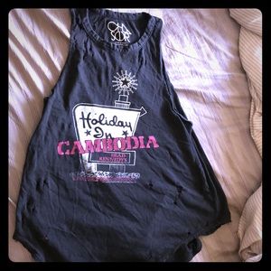 Punk rock style dead Kennedy’s sleeveless shirt